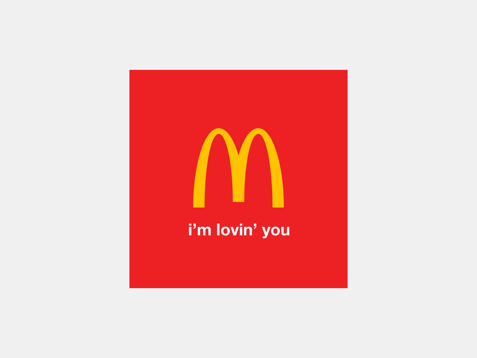 McDonald's golden arch logo with 